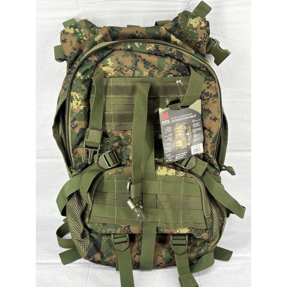Fox Tactical‎ Elite Excursionary Hydration Pack 2.5L Digital Woodland Backpack